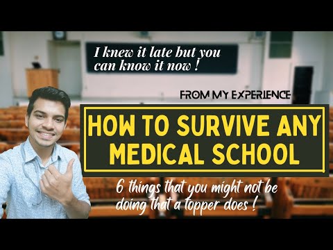 How to survive any medical school ll 6 things that you are not doing 🤫 ll I wish I knew this earlier [Video]