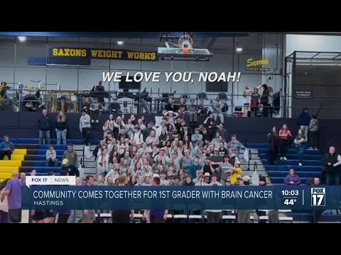 Hastings community plays basketball for first grader diagnosed with brain cancer [Video]