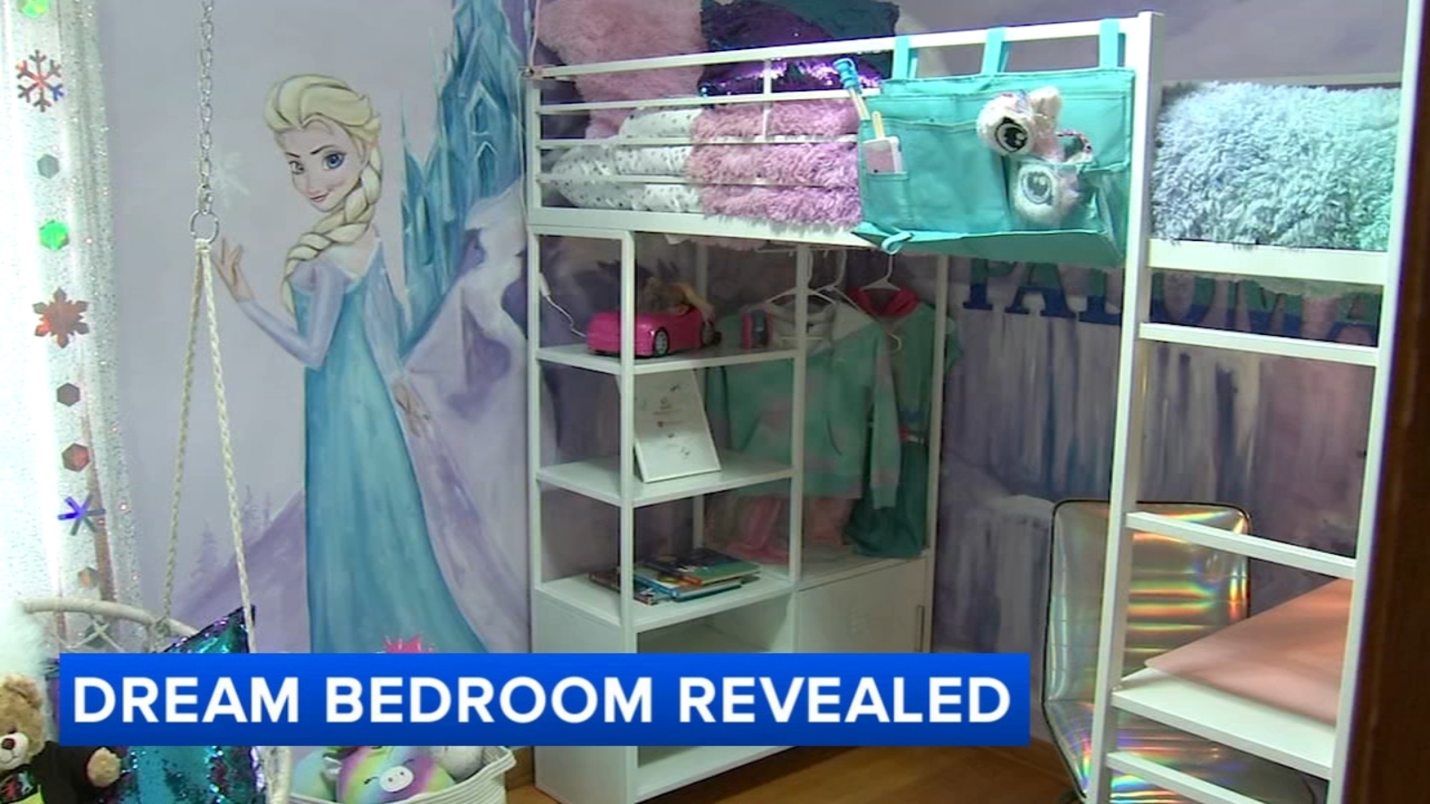 Special Spaces gives Paloma Saavedra, girl battling leukemia, ‘Frozen’ movie-themed bedroom makeover in Clearing, Chicago home [Video]