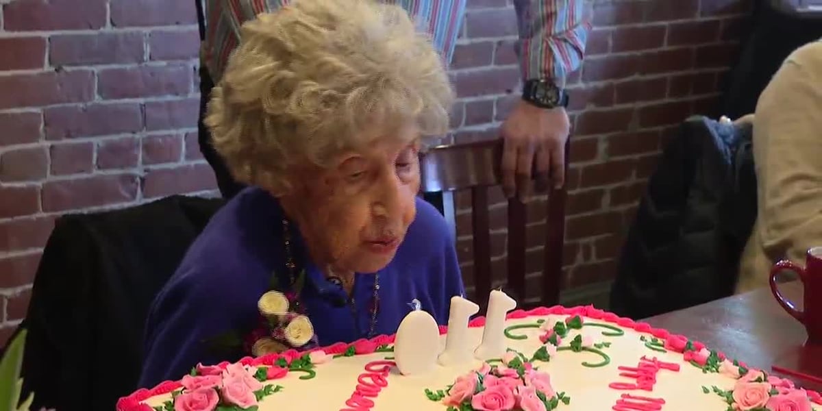 ‘Spitfire’ of a woman marks 110th birthday with friends, family [Video]