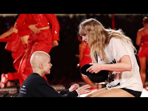 Taylor Swift Gives ’22’ Hat to 9-Year-Old Girl with Cancer at Sydney Eras Tour, Granting Her ‘Wish’ [Video]