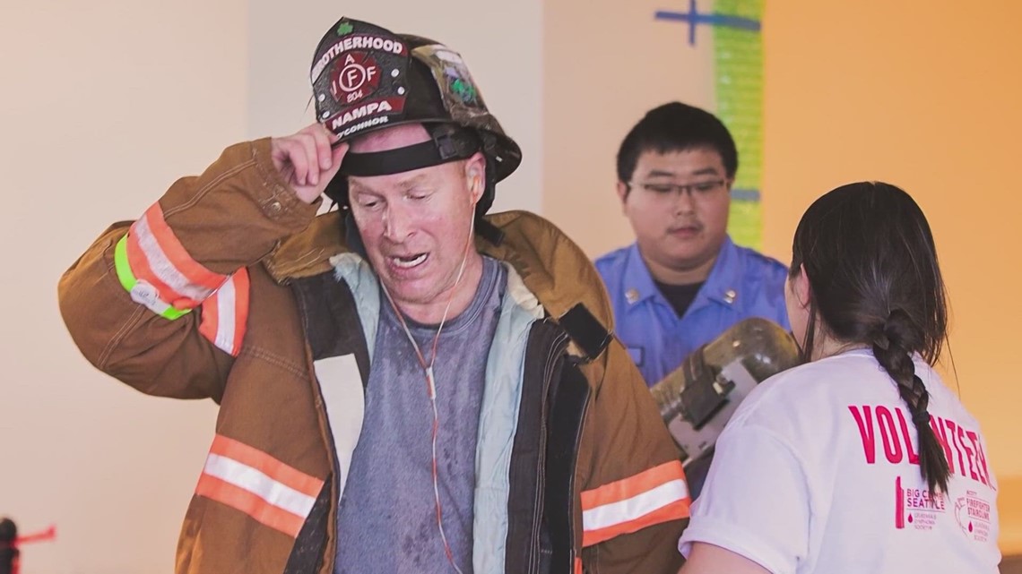 Nampa firefighter climbs 76 stories for blood cancer research [Video]