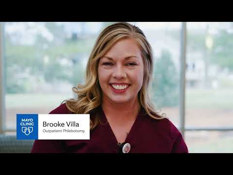 Hear from Brooke about her role as an Outpatient Phlebotomist at Mayo Clinic. [Video]
