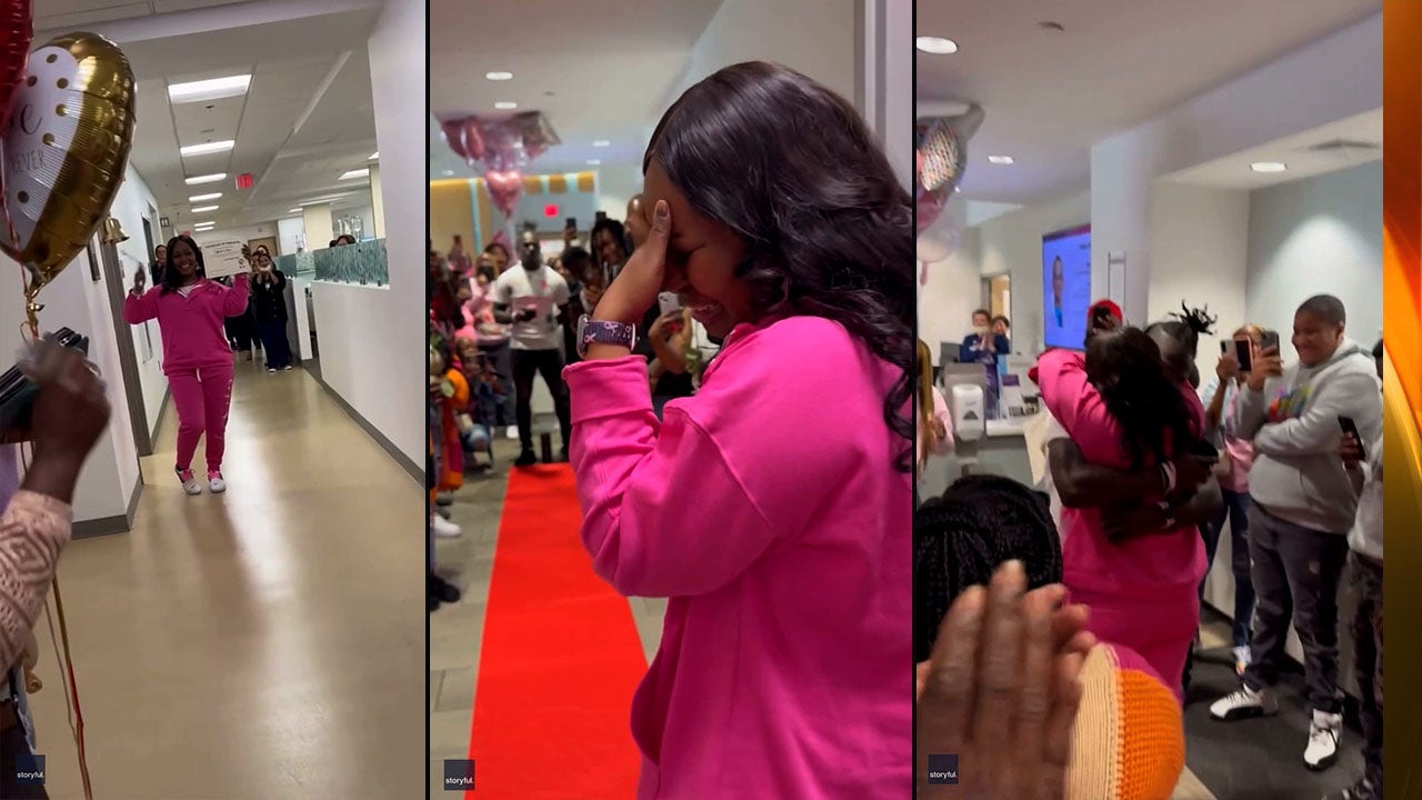 Woman beats cancer and accepts proposal from high school sweetheart on the same day [Video]