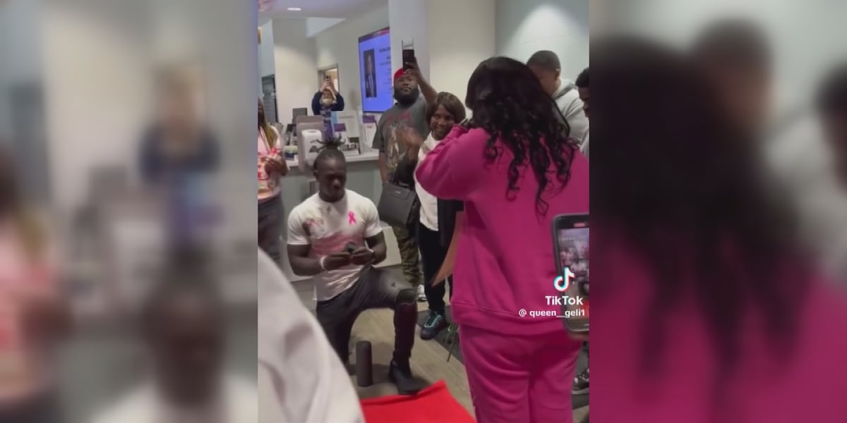 Viral video captures moment woman beats cancer and has surprise wedding proposal