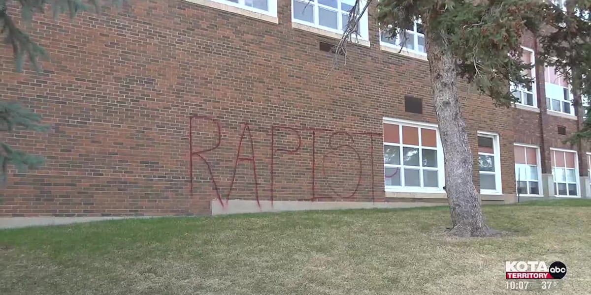 Elementary School marked with the word “RAPISTS” [Video]