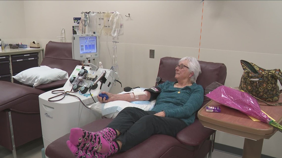 Roswell Park celebrates 50 years of platelet donations by a local woman [Video]