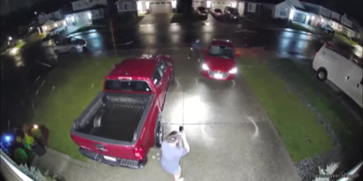 Homeowner confronts car thieves [Video]