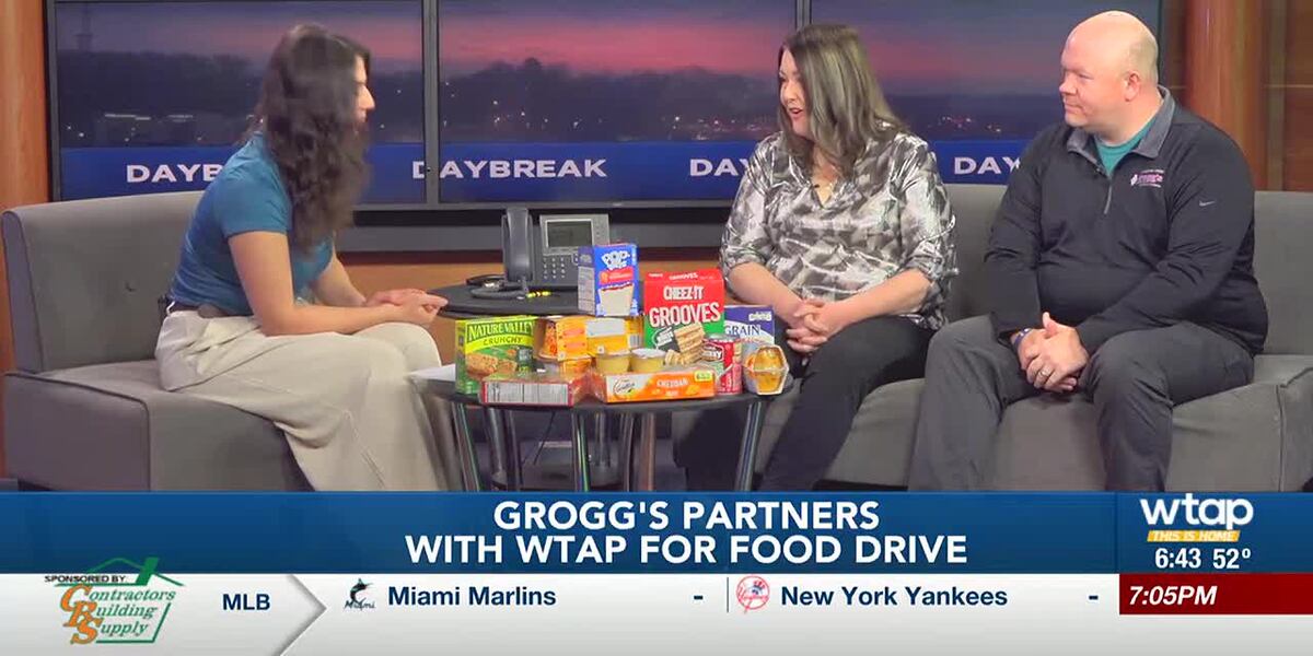 Groggs partners with WTAP for Food Drive [Video]