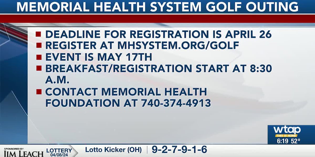 Memorial Health System Holding Golf Outing [Video]