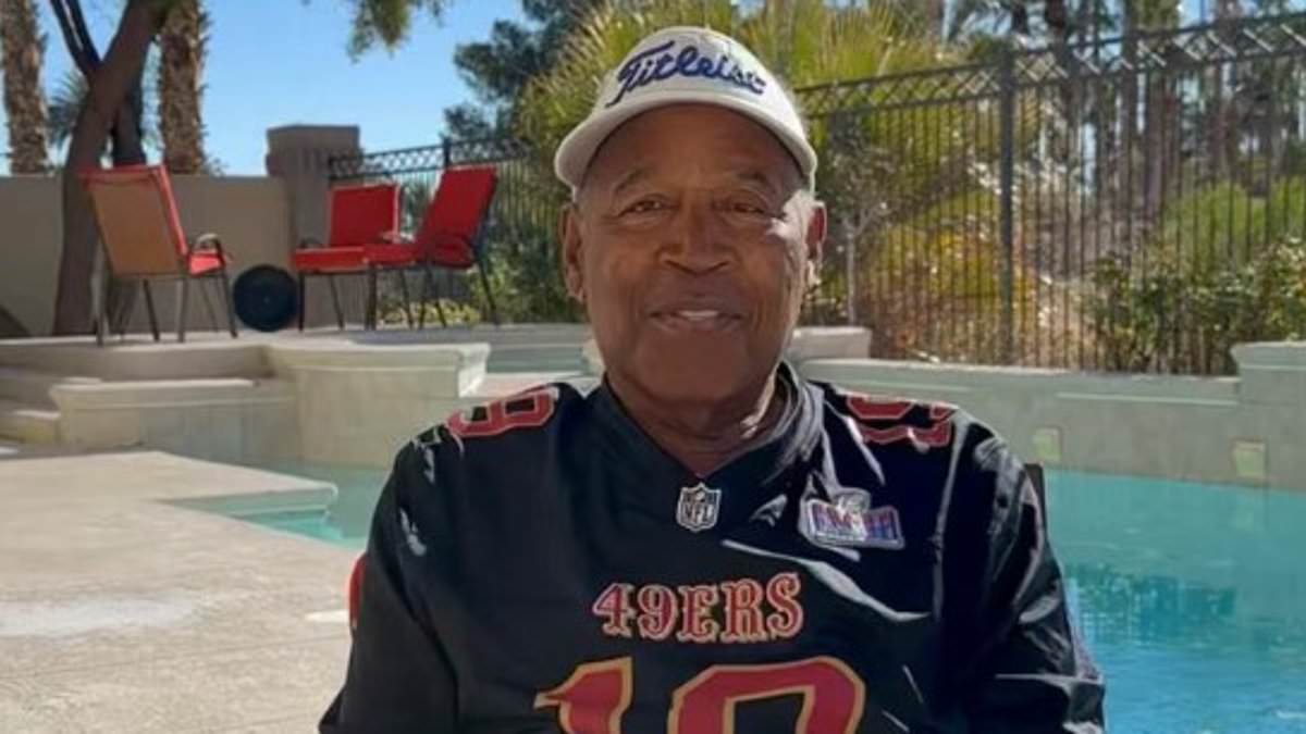 OJ Simpson says his ‘health is good’ in haunting final social media video just two months before his death from prostate cancer aged 76 looking forward to Super Bowl