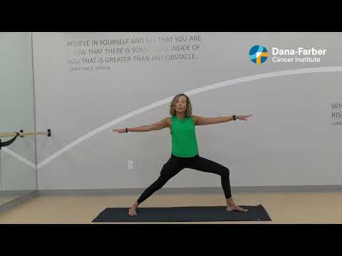How to do Warrior 2 Yoga Pose, with Chair Modification | Dana-Farber Zakim Center Remote Programming [Video]
