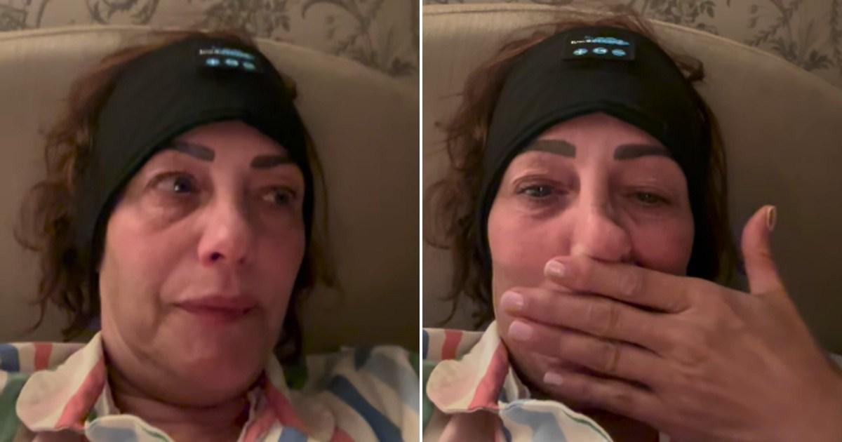 TV star shares video in tears over fear breast cancer has returned