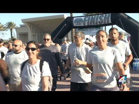 Hundreds walk, run in Jacksonville Beach to raise money for brain cancer research [Video]