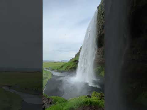 Seljalandsfoss waterfall, Iceland. [Video]