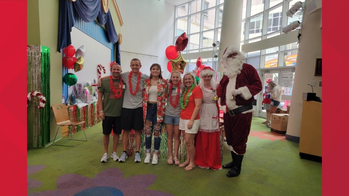 Teen cancer patient throws Christmas in July party for caregivers [Video]