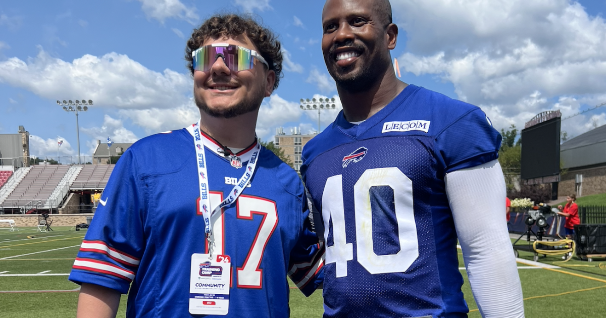 Bills grant wish for 20-year-old being treated for brain cancer [Video]